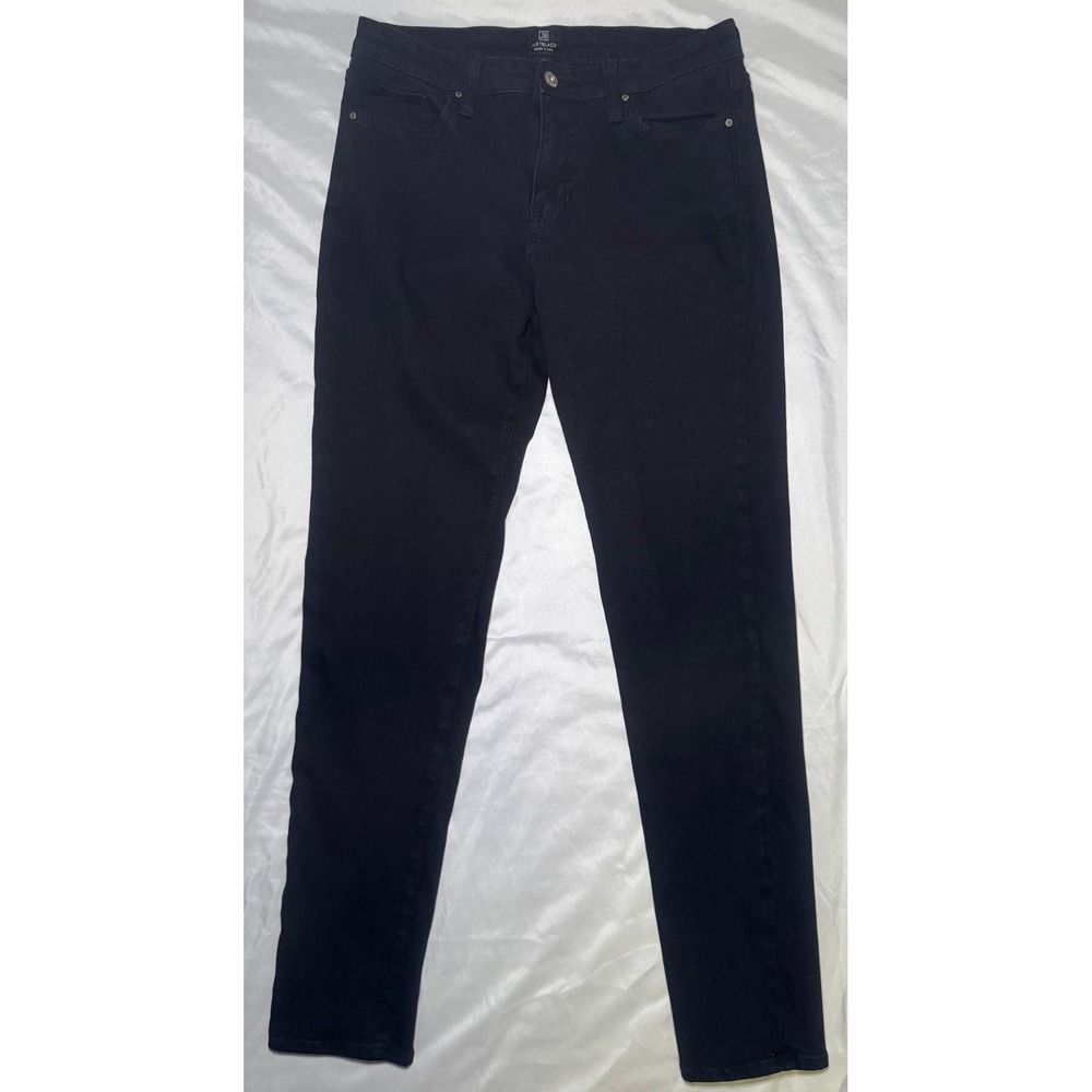 Just Black Skinny Jeans Women 29 Black Made in USA Stretch‎ Denim Streetwear